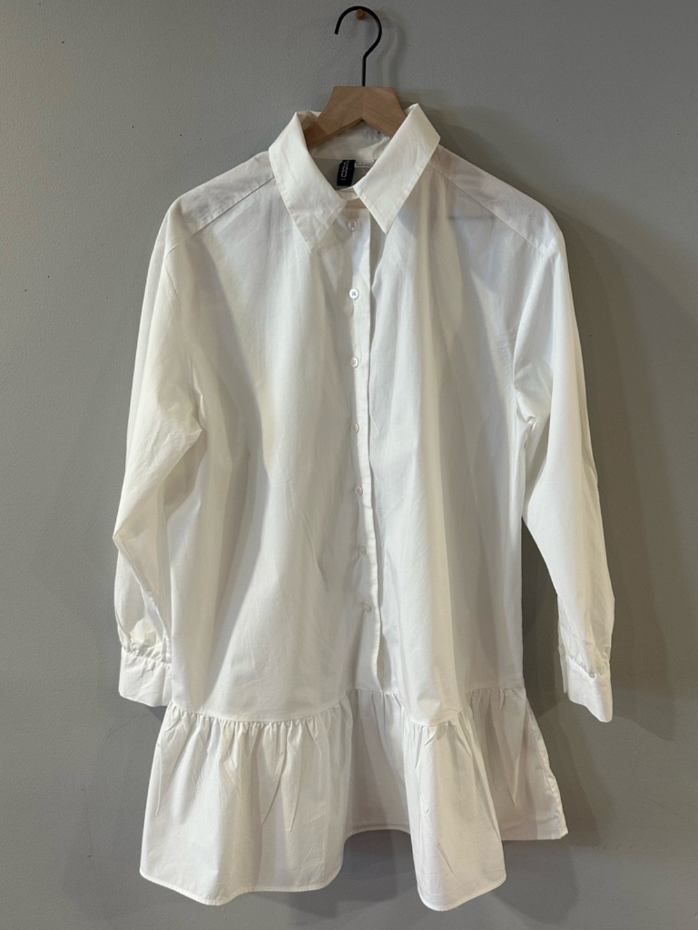 H&M White Mini Shirt Dress - Picture 2 of 6